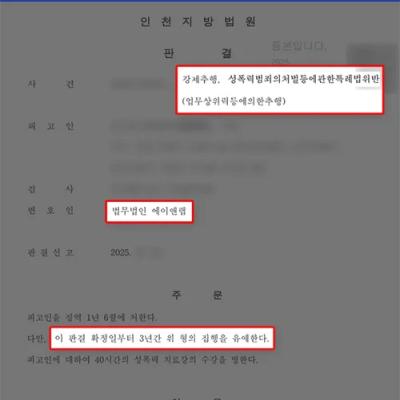 업무상 위력에 의한 강제추행 사건, 반성과 공탁 인정받아 집행유예 선처 이끌어내